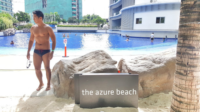 swimming at azure beach club