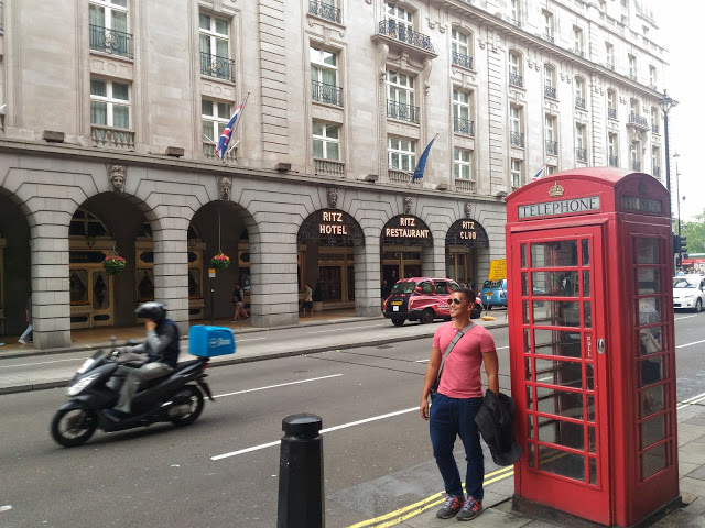 ritz hotel and telephone booth london