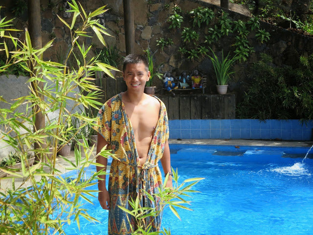 About to swim at Luljettas Hanging Garden and Spa in Antipolo City